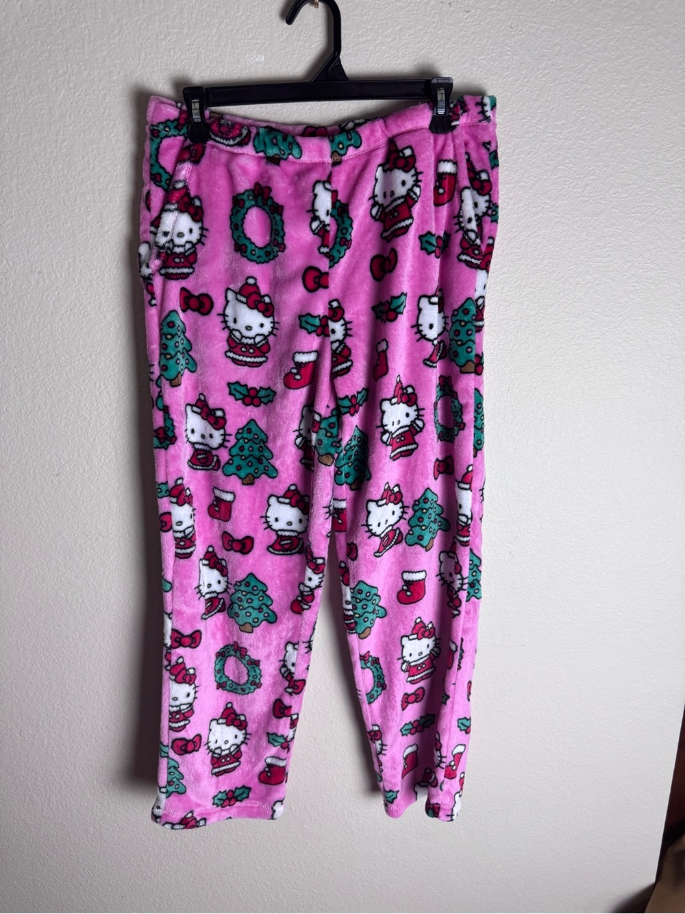 Pink Hello Kitty Holiday Fleece Pajama Pants